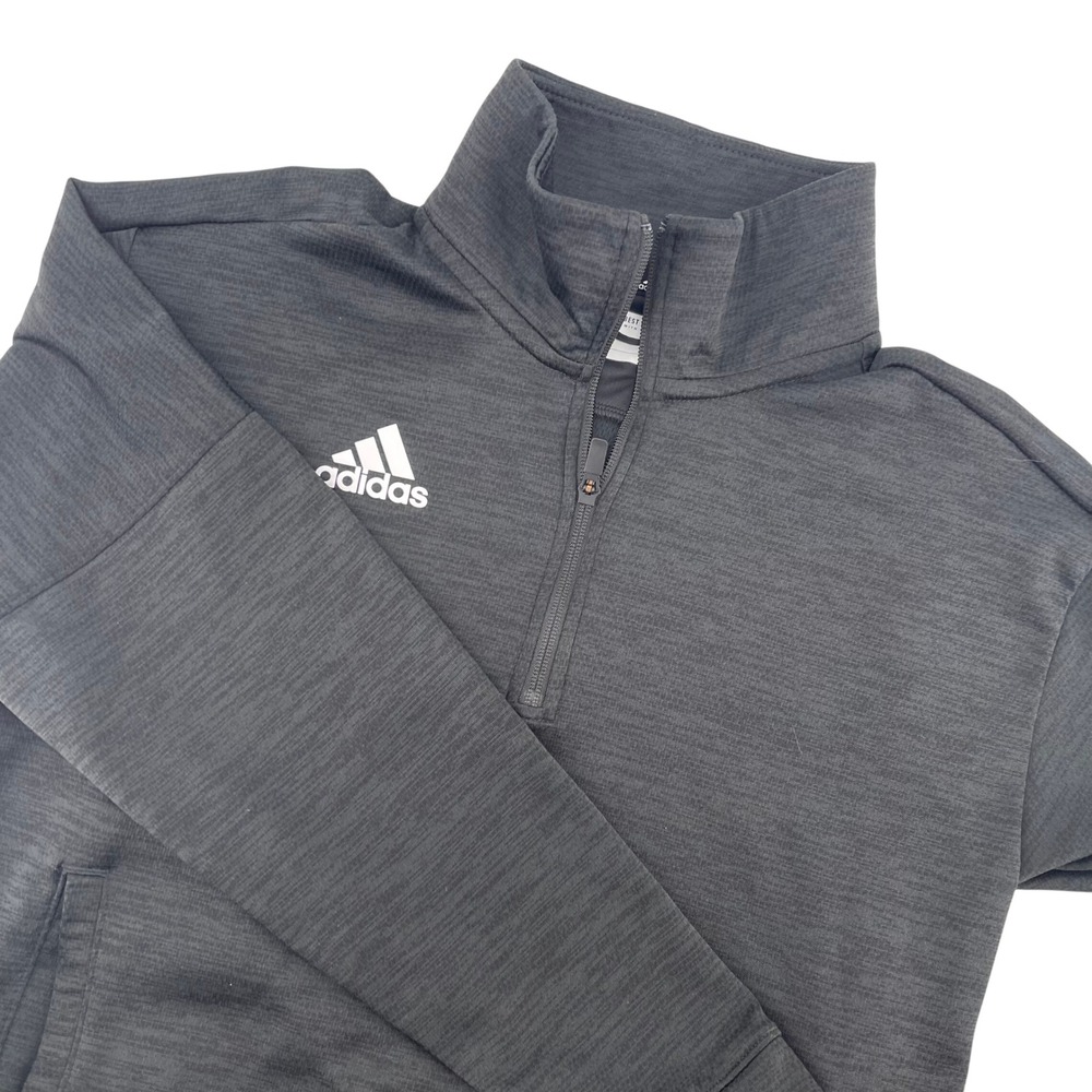Adidas Pullover 1/4 Zip Athletic Training Top Activewear Black‎ Small